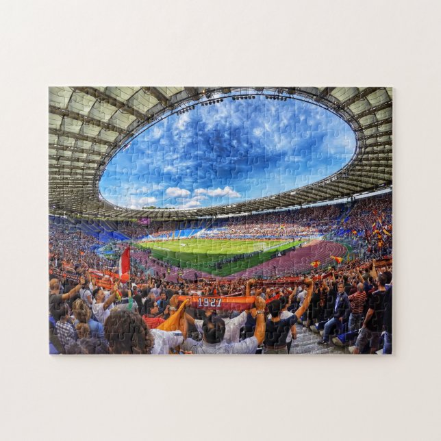 Puzzle stade de football sportif plein de fans (Horizontal)