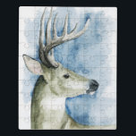 Puzzle Stag errant - Aquarelle<br><div class="desc">Stag de marche II par Grace Popp. Dispose d'un beau cerf aquarelle avec un arrière - plan bleu doux.</div>