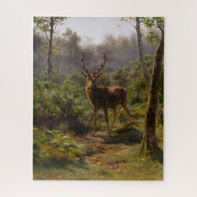 Puzzle Stag sauvage (Cerf mâle) dans les bois (Vertical)