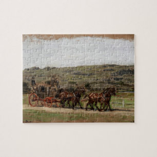 Puzzle Stagecoach Old West Vintage