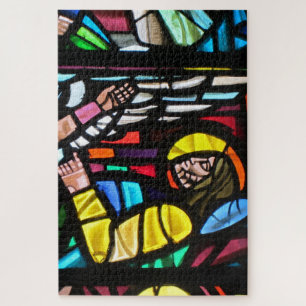 Puzzle stained glass church