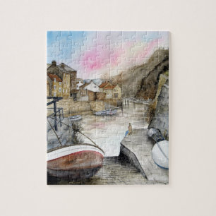 Puzzle Staithes, North Yorkshire, Angleterre Aquarelle