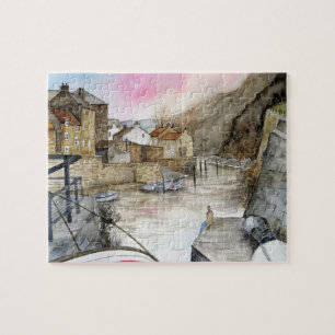 Puzzle Staithes, North Yorkshire, Angleterre Aquarelle