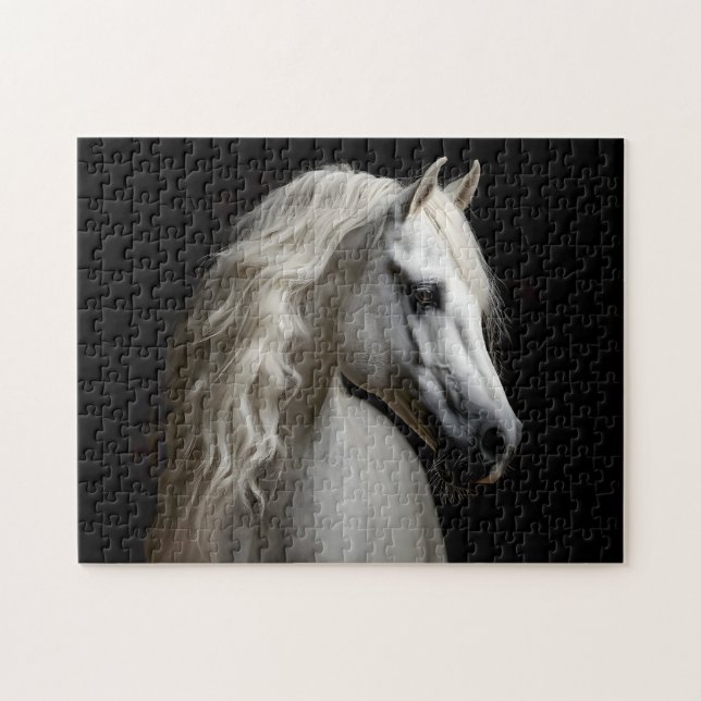 Puzzle Stallion blanc andalou (Horizontal)