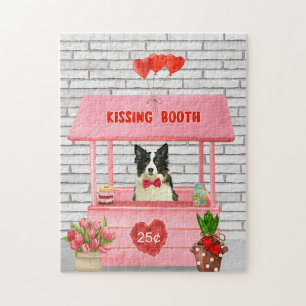 Puzzle Stand de baisers de Border Collie pour la Saint-Va