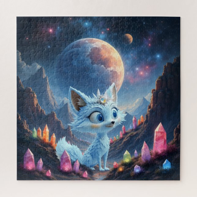 Puzzle Star Whisper Fox – Keeper of Crystal Light.  (Vertical)