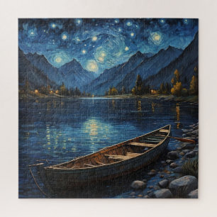 Puzzle "Starlit Drift : Pêcher sous le Cosmos
