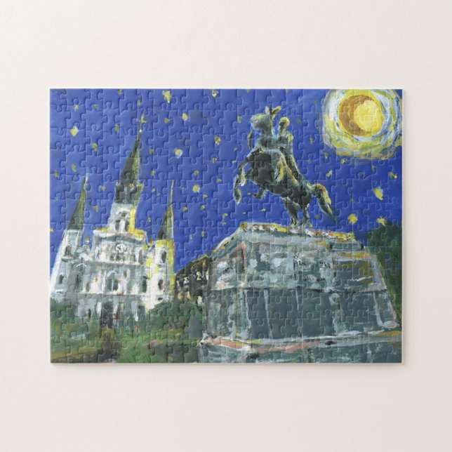 Puzzle Starry Night New Orleans French Quarter (Horizontal)