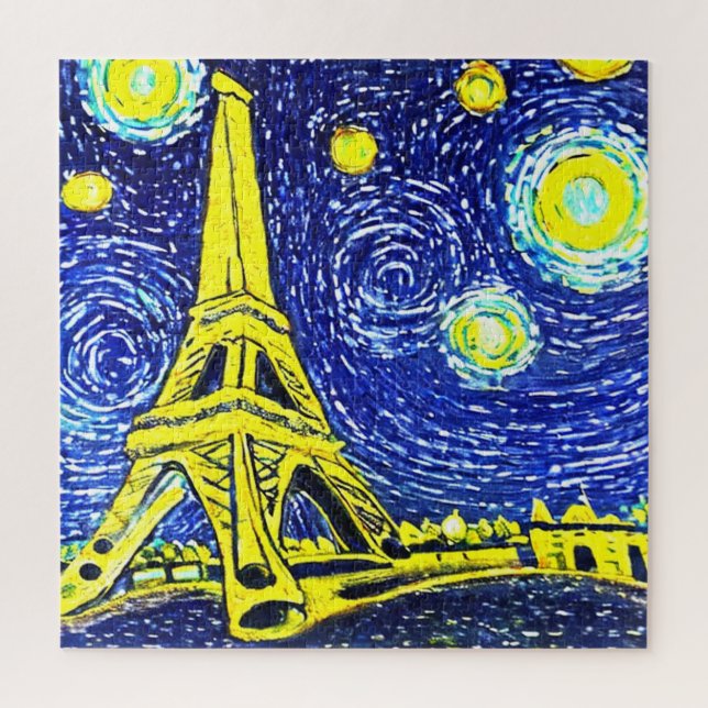 Puzzle Starry Night Paris France (Vertical)