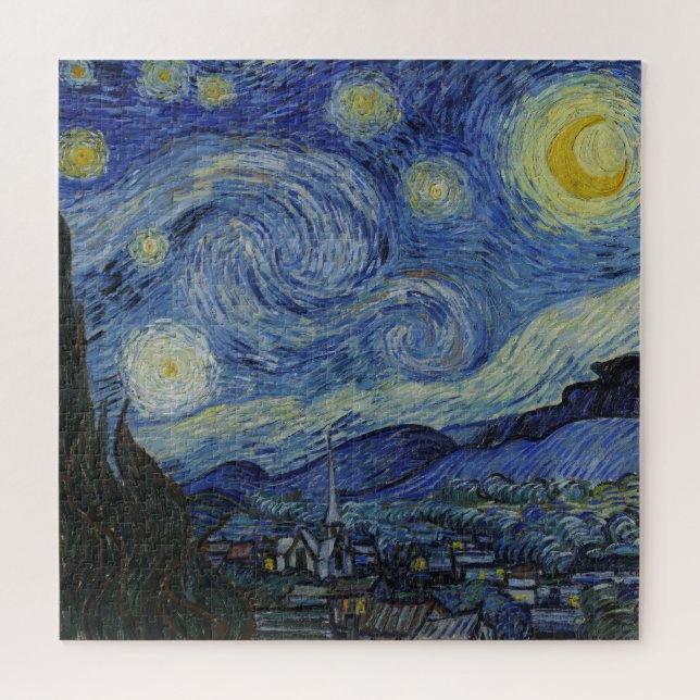 Puzzle Starry Night & Van Gogh /célèbre art vintage (Horizontal)