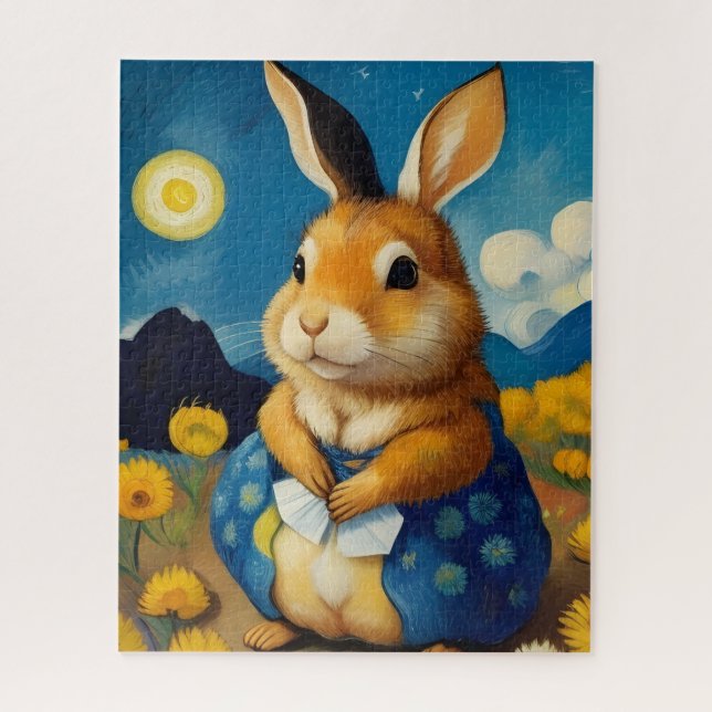 Puzzle Starry Spring Bunny (Vertical)