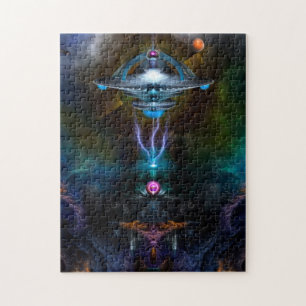 Puzzle Station spatiale Art Fractal Ansarious