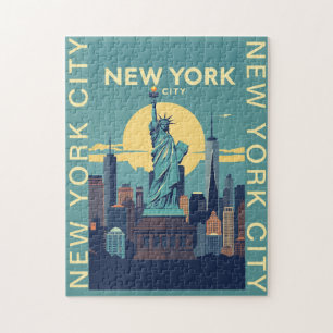Puzzle Statue de la Liberté de New York Voyage Vintage