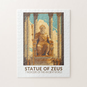 Puzzle Statue de Zeus Sept Merveilles du Monde Vintage