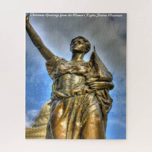 Puzzle Statue des droits des femmes Wisconsin.voeux de No (Vertical)