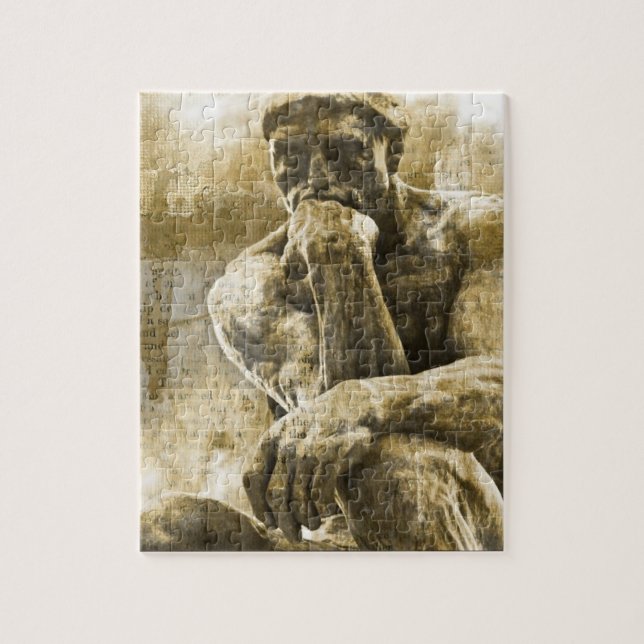 Puzzle Statue en bronze détenue Auguste Rodin l'penseur (Vertical)