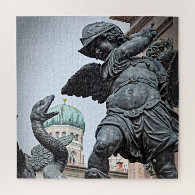 Puzzle Statue guerrière à Munich - 20x20 - 676 pcs (Vertical)