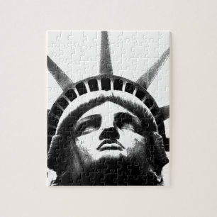 Puzzle Statue noire et blanche de la Liberté