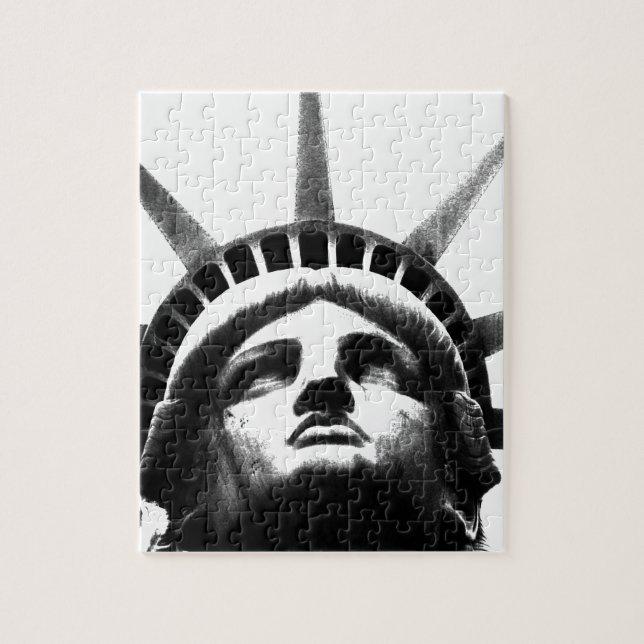 Puzzle Statue noire et blanche de la Liberté (Vertical)
