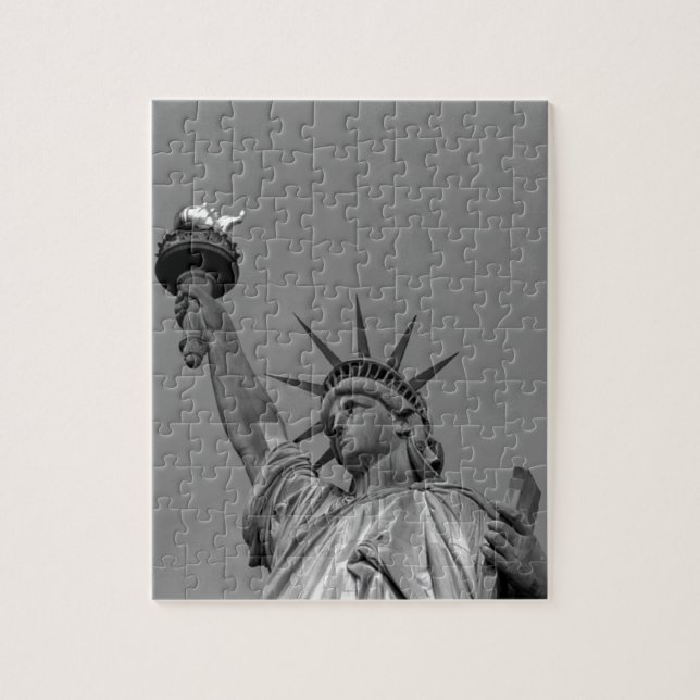 Puzzle Statue noire et blanche de Liberty New York (Vertical)