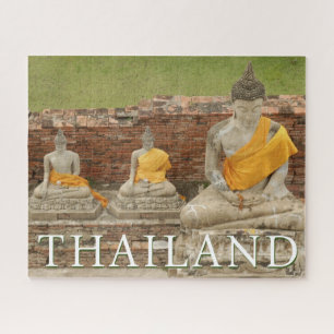 Puzzle Statues de Bouddhas assis Ayutthaya, Thaïlande