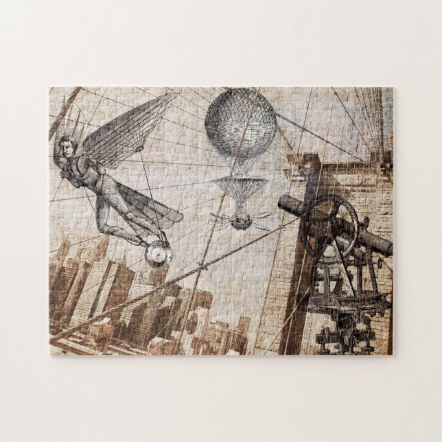 Puzzle steampunk au-dessus du pont de Brooklyn (Horizontal)