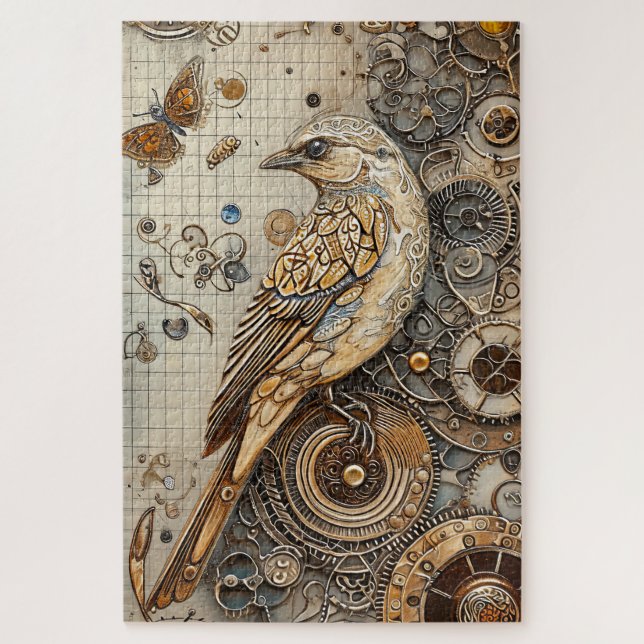 Puzzle Steampunk Bird Art Difficulté (Vertical)