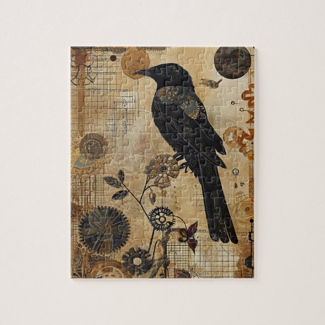 Puzzle Steampunk Bird Art Small (Vertical)
