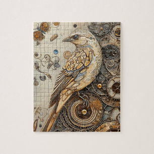 Puzzle Steampunk Bird Art Small