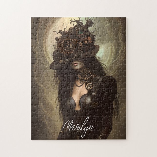 Puzzle Steampunk Cachez Vos Yeux Œuvre Originale   (Vertical)