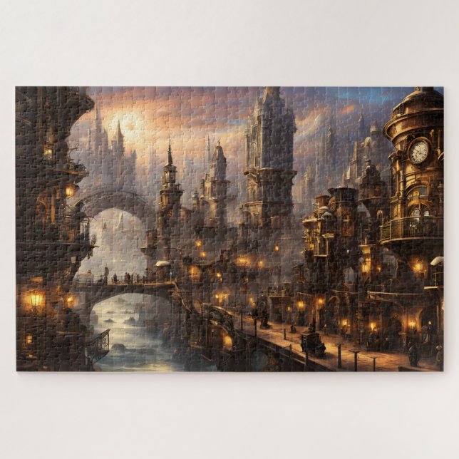 Puzzle Steampunk City à Twilight (Horizontal)