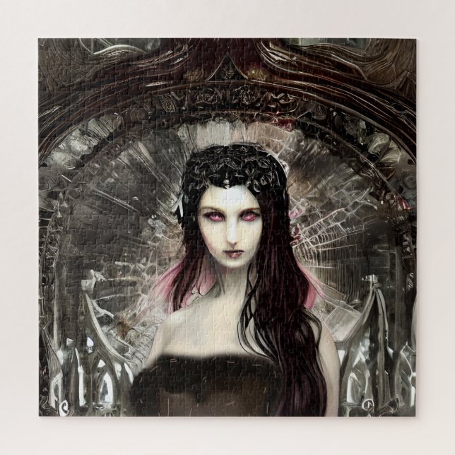 Puzzle Steampunk Fallen Angel | Art sombre (Vertical)