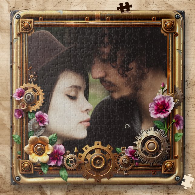Puzzle Steampunk Gothic Romantic Photo Personalized (Créateur téléchargé)