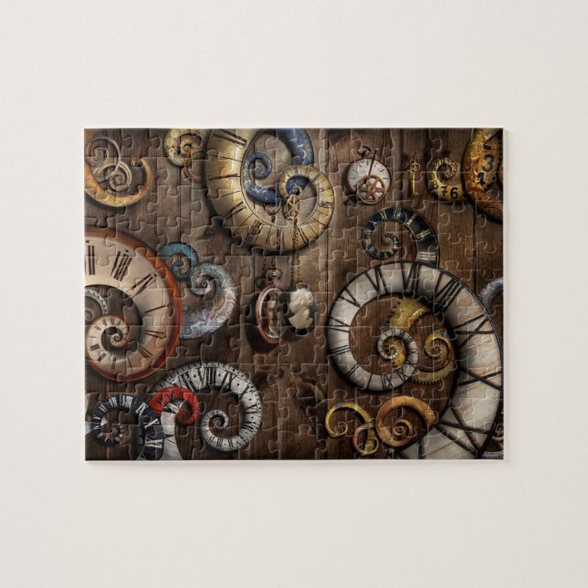 Puzzle Steampunk - horloge - machine de temps (Horizontal)