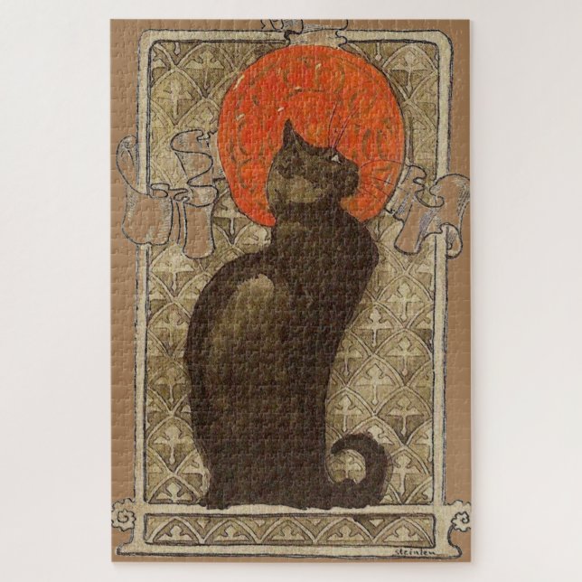 Puzzle Steinlein Chat Art Nouveau Publicité Animaux (Vertical)
