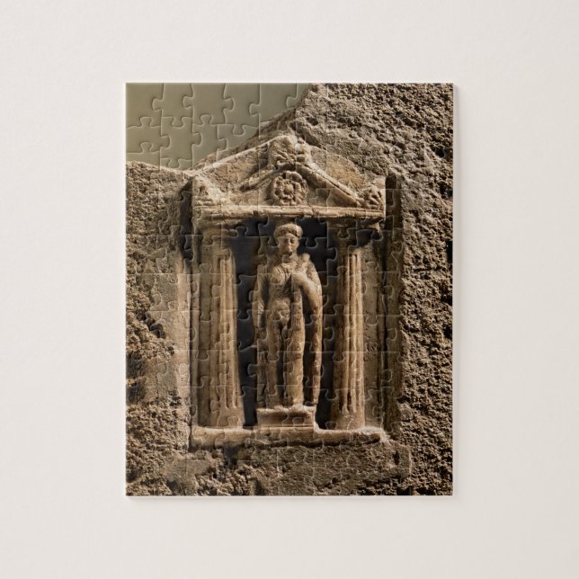 Puzzle Stele votif de marbre et de grès avec le figu (Vertical)