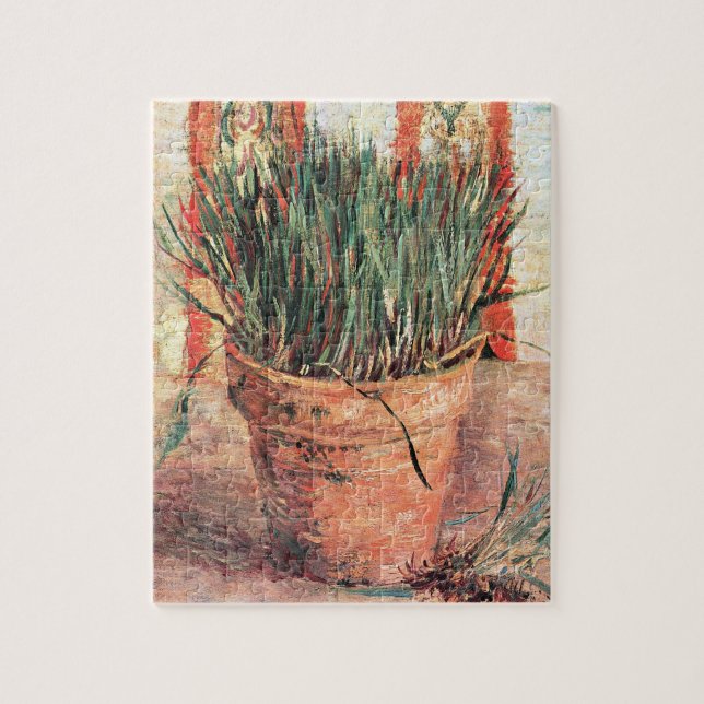 Puzzle Still Life Flowerpot w Chives par Vincent van Gogh (Vertical)