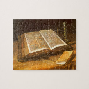 Puzzle Still Life with Bible by Vincent van Gogh