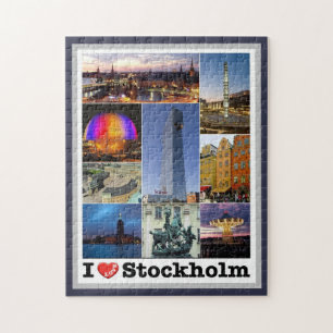 Puzzle Stockholm - Sweden - I Love -
