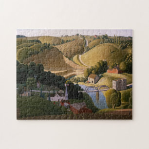 Puzzle Stone City, 1930 par Grant Wood