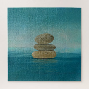Puzzle Stones Zen sur l'eau - Médias mixtes