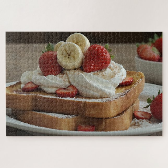 Puzzle Strawberry & Banana French Toast (Horizontal)
