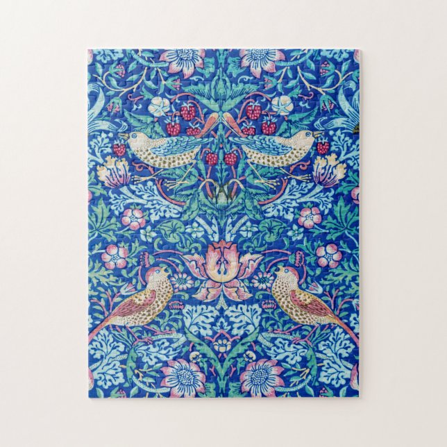 Puzzle Strawberry Thief Blue, William Morris (Vertical)