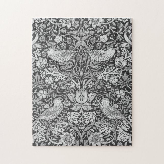 Puzzle Strawberry Thief Grey, William Morris (Vertical)
