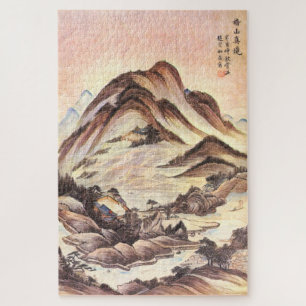 Puzzle Stream et Mountain Korean Joseon Dynasty Folk Art