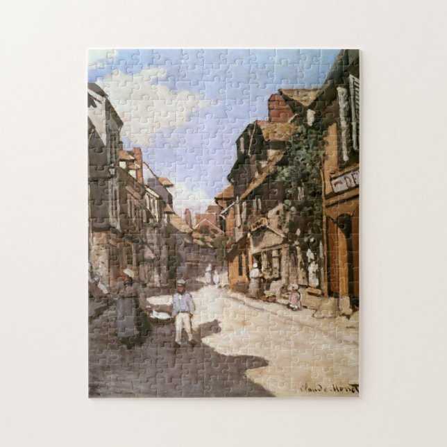 Puzzle Street Bavolle Honfleur Claude Monet Art (Vertical)