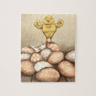 Puzzle Strong Chick Card