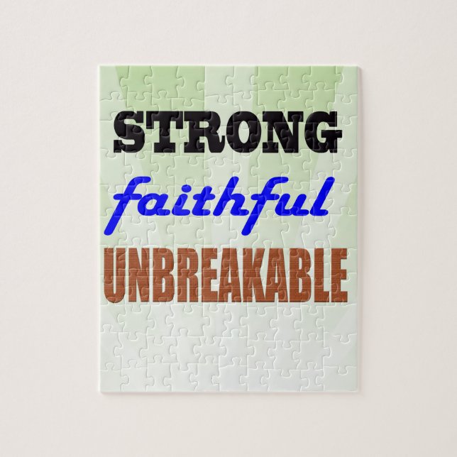 Puzzle Strong Faithful Unbreakable (Vertical)