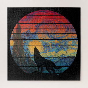 PUZZLE STYLE ABSTRAIT HURLEMENT DE LOUP