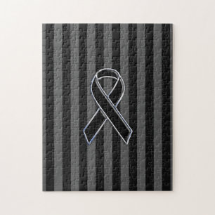 Puzzle Style Chrome Noir de la sensibilisation au ruban